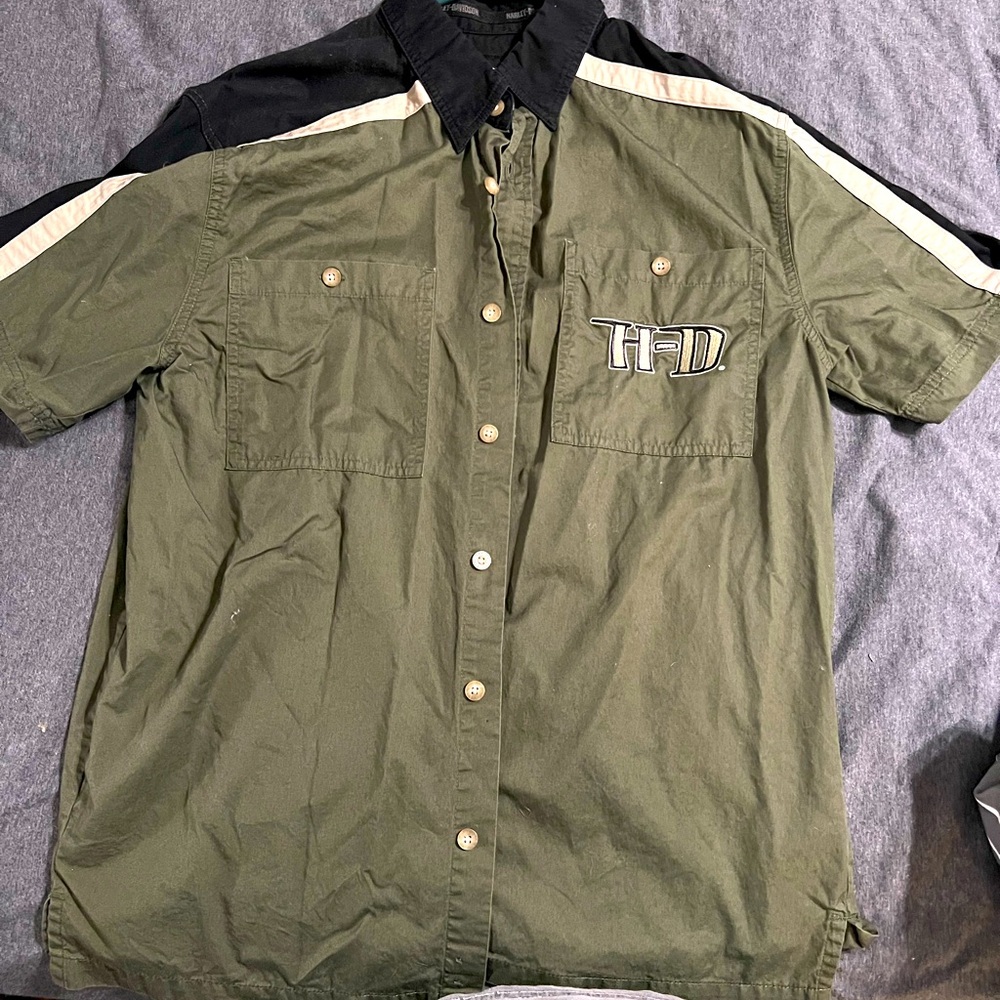 Harley Davidson Short Sleeve Button Up